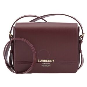 NWT BURBERRY Grace Oxblood Leather Small Crossbody Bag